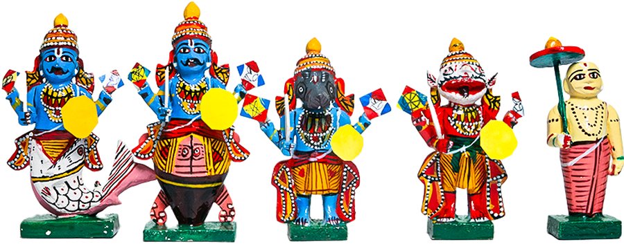 Kondapalli Dasavataram Set Box - Handcrafted Wooden Toy - View 2