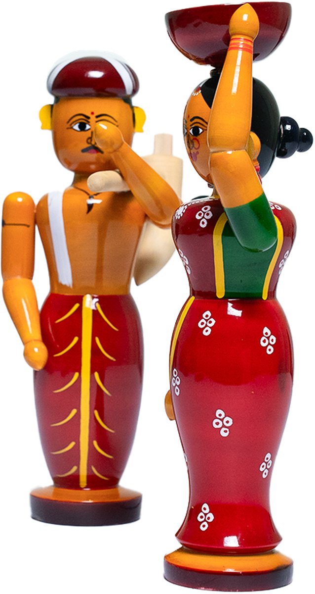 Etikoppaka Farmer Set - Lacquerware Toy - View 3