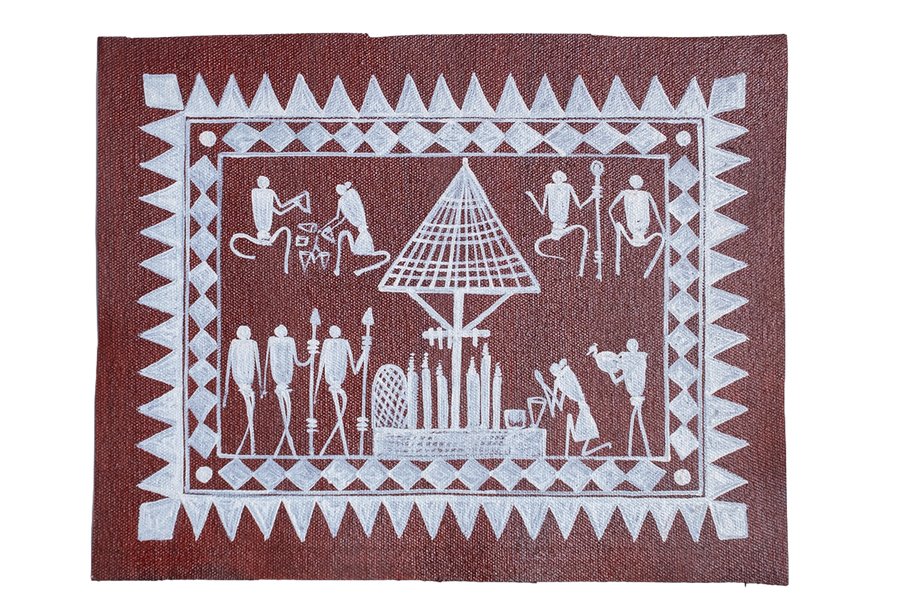 Tribal Hut  - Savara Tribal Painting - View 1