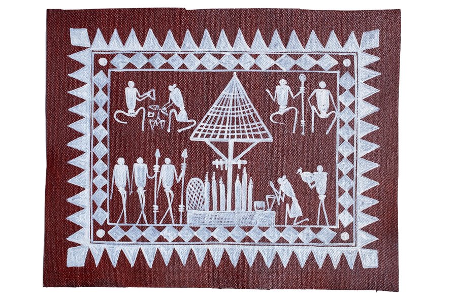 Tribal Hut  - Savara Tribal Painting - View 2