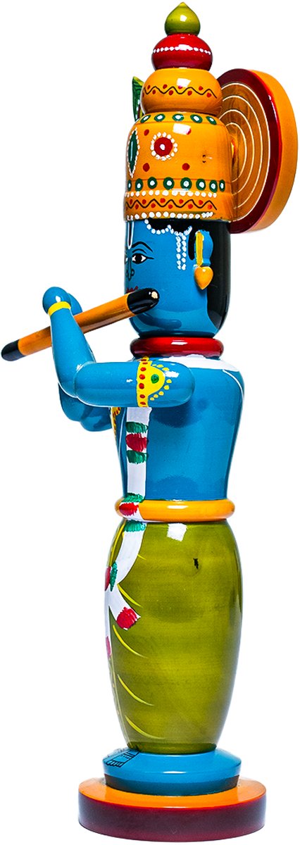 Ettikopokka Standing Mural Krihsna - Lacquerware Toy - View 4