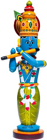 Ettikopokka Standing Mural Krihsna - Lacquerware Toy
