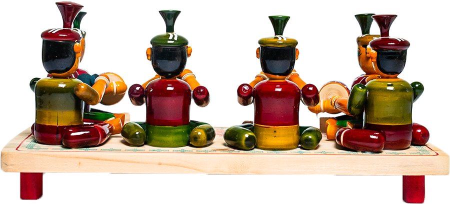 Ettikoppaka Sannai Set 6 Dolls - Lacquerware Toy - View 2