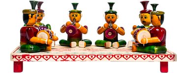 Ettikoppaka Sannai Set 6 Dolls - Lacquerware Toy
