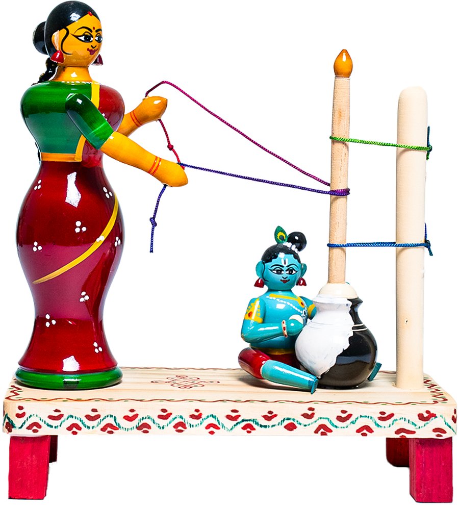 Krishna & Milk chilling lady - View 1