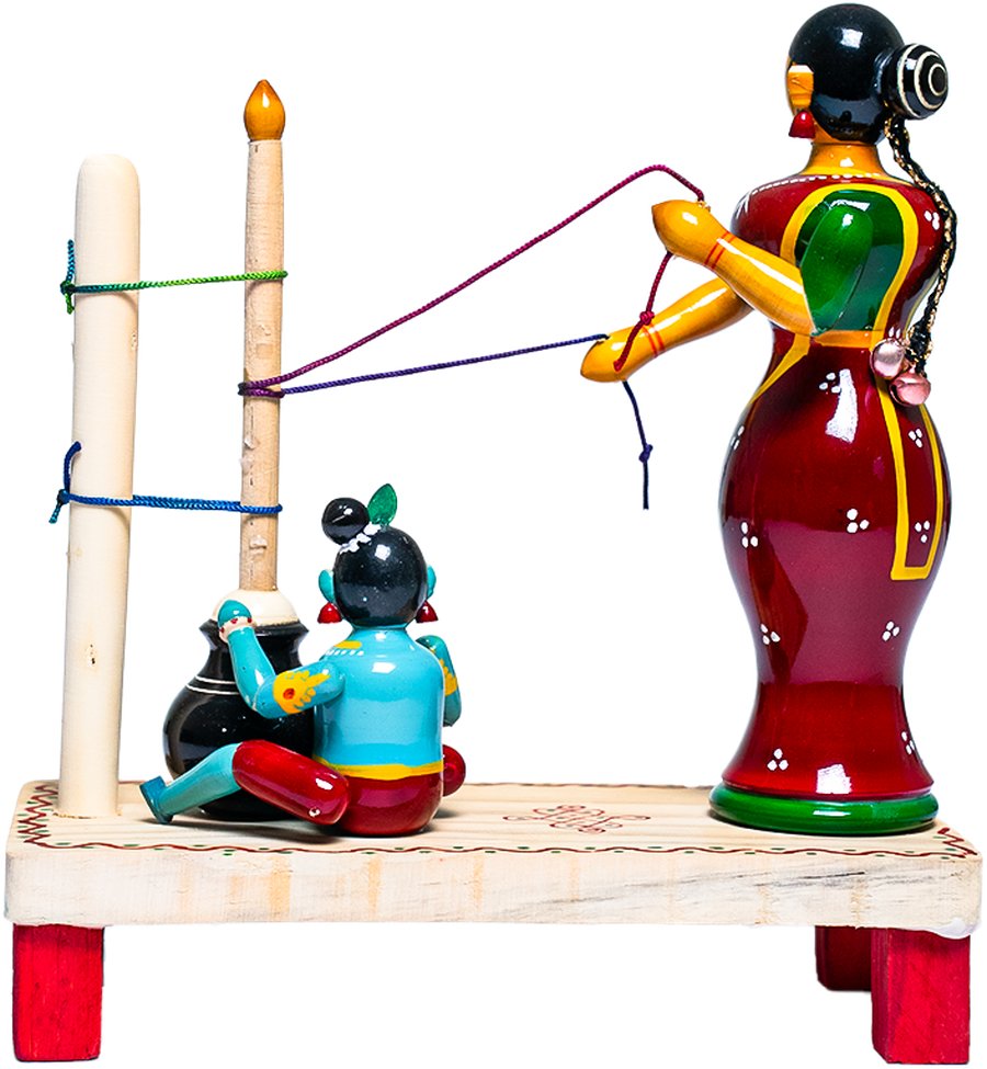 Krishna & Milk chilling lady - View 2