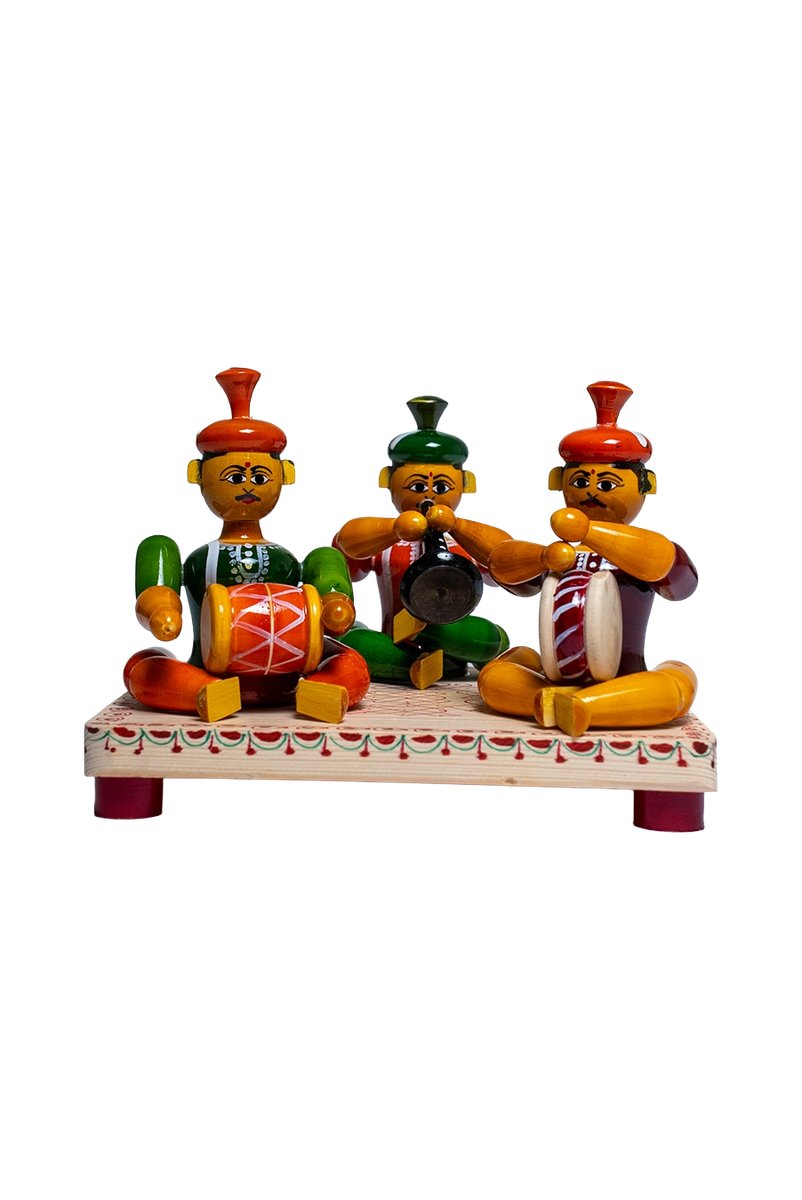 Ettikoppaka sannai set 3 dolls - View 1