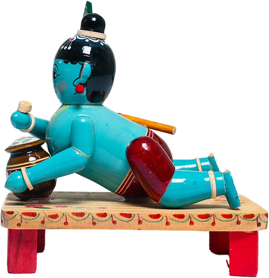 Etikoppaka Crawling Krishna - Lacquerware Toy - View 4