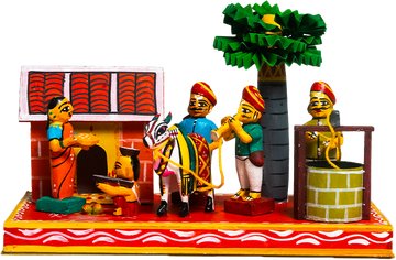 Kondapalli Sankranthi Set - Handcrafted Wooden Toy