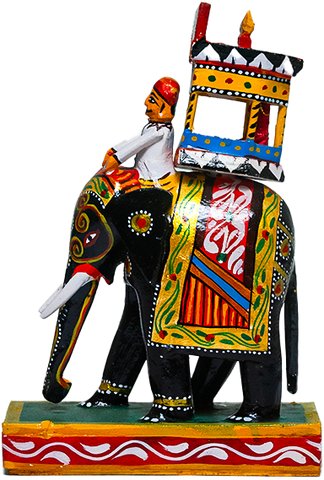 Kondapalli Ambari Elephant 8 Inch - Handcrafted Wooden Toy