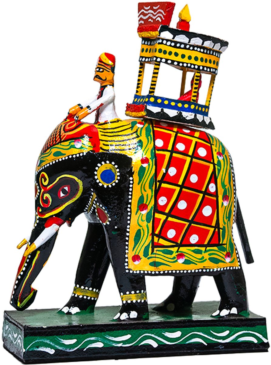 Kondapalli Ambari Elephant 10 Inch - Handcrafted Wooden Toy - View 3