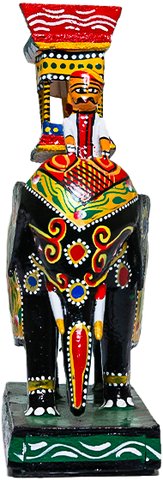 Kondapalli Ambari Elephant 10 Inch - Handcrafted Wooden Toy