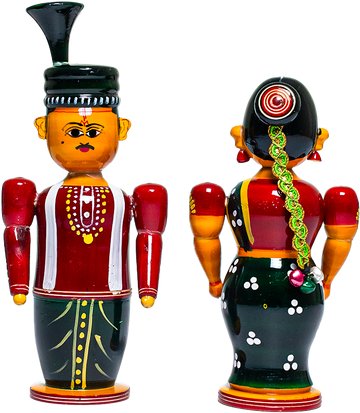 Etikoppaka Bridal Set Medium - Lacquerware Toy