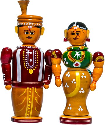 Etikoppaka Bridal Set Small - Lacquerware Toy