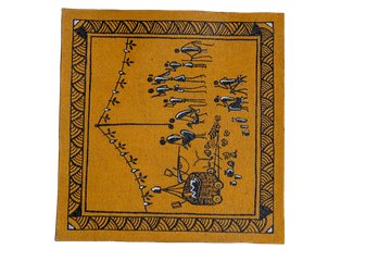 Tribal Market Yellow - Savara Tribal Painting