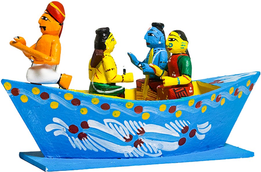 Kondapalli Rama Boat - Handcrafted Wooden Toy - View 1