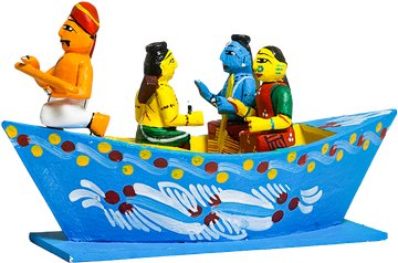 Kondapalli Rama Boat - Handcrafted Wooden Toy