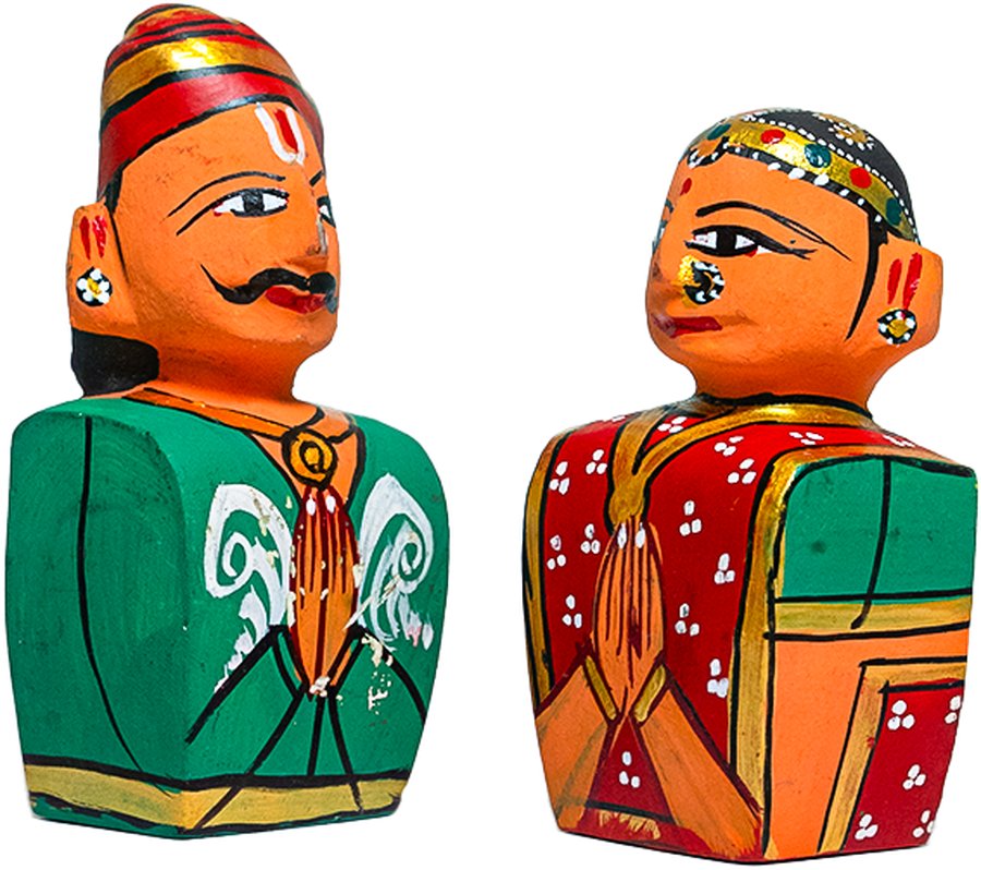Kondapalli Raju Rani Pair - Handcrafted Wooden Toy - View 2