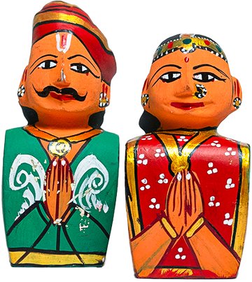 Kondapalli Raju Rani Pair - Handcrafted Wooden Toy