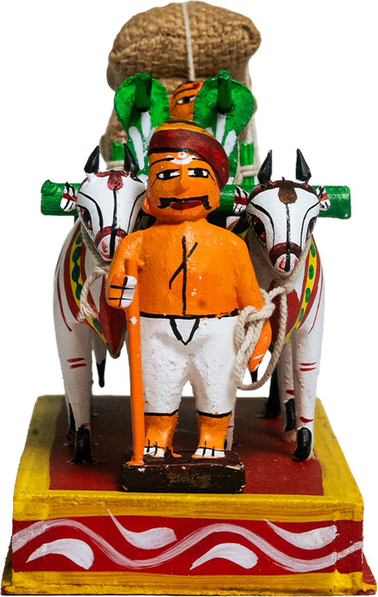 Kondapalli Bullock Cart - 8 Inch - Handcrafted Wooden Toy - View 1